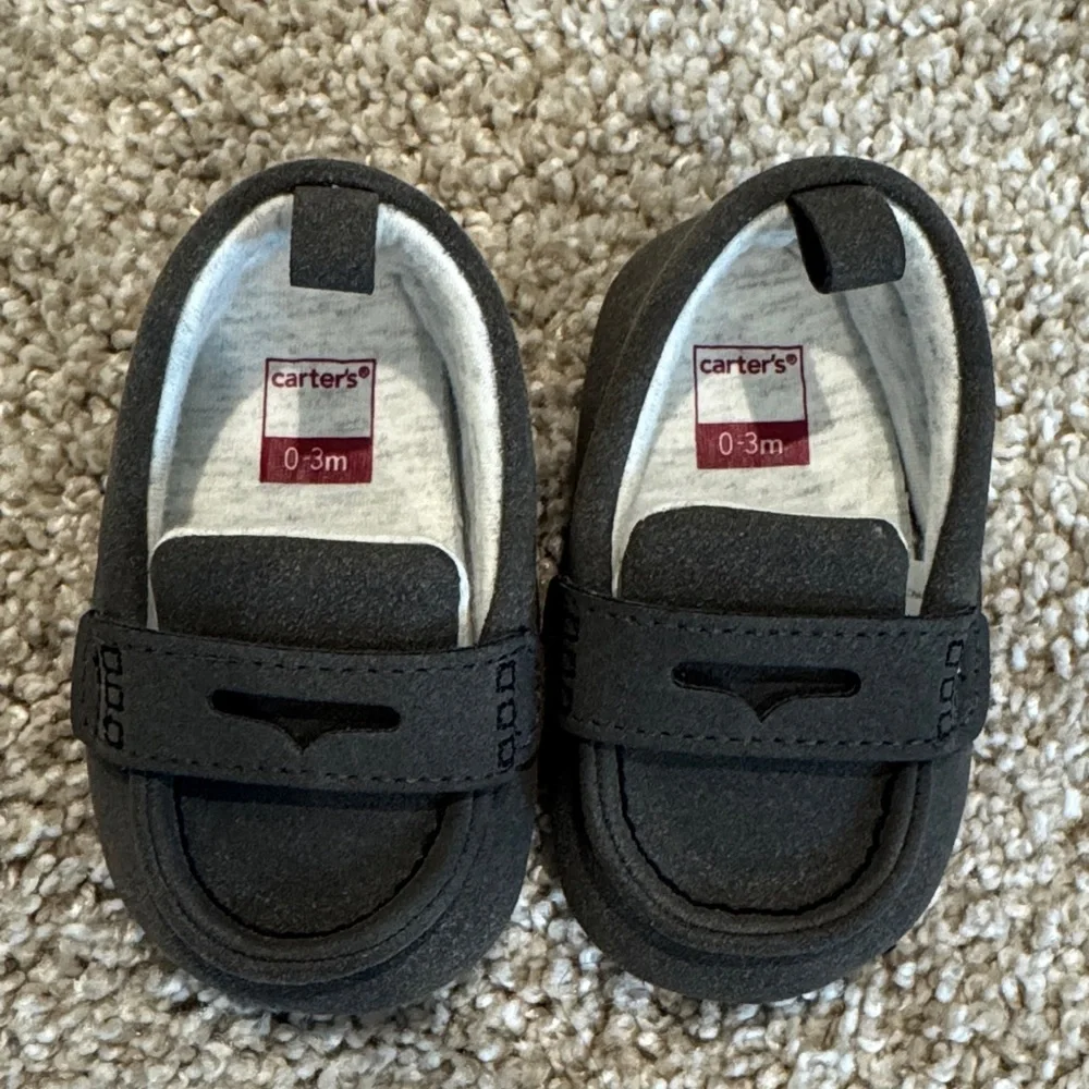 Carter's Grey Baby Loafer Shoes